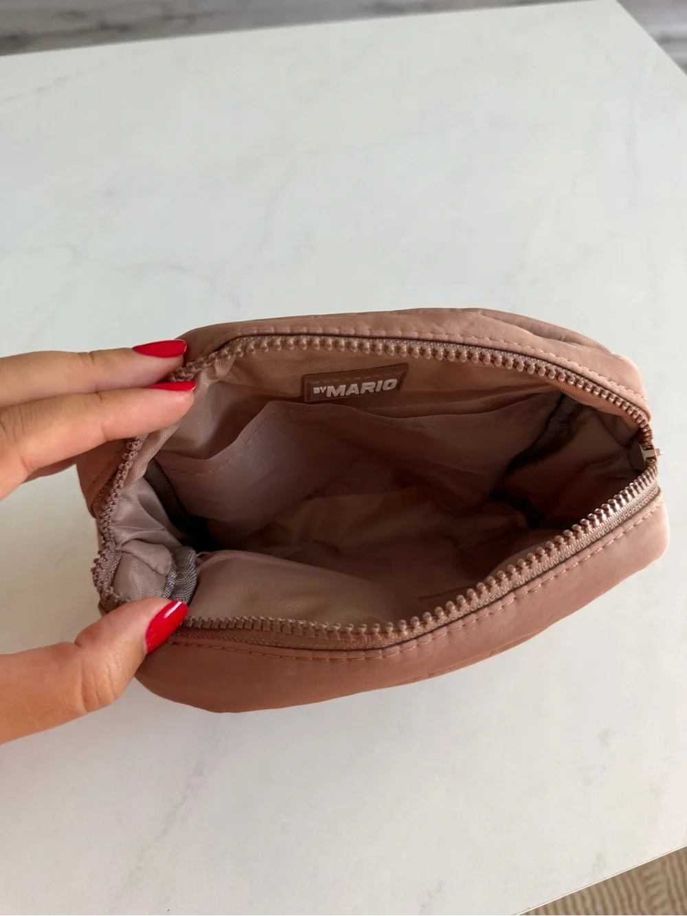 Makeup By Mario Dusty Rose Cosmetic Pouch